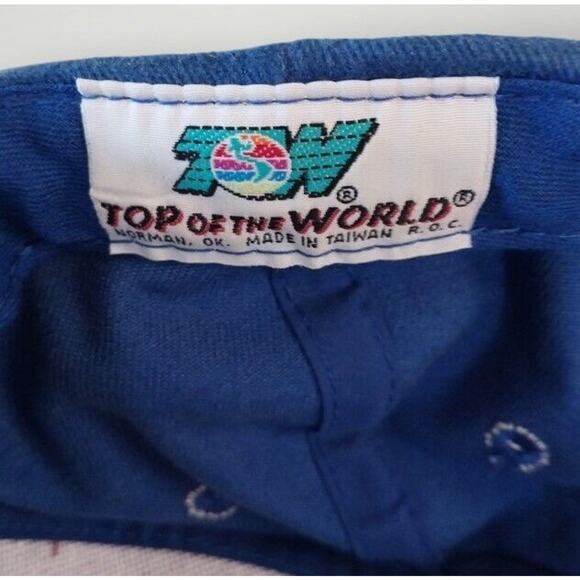 Vintage 1996 Brickyard 400 Snapback Hat Blue Top Of The World Indianapolis - Picture 6 of 6